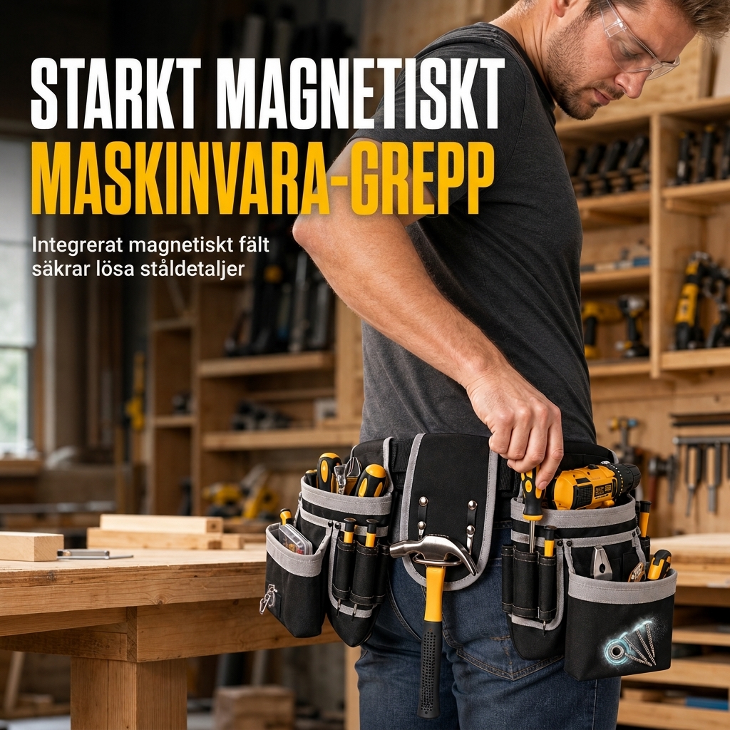 Magnetisk verktygsbältehållare