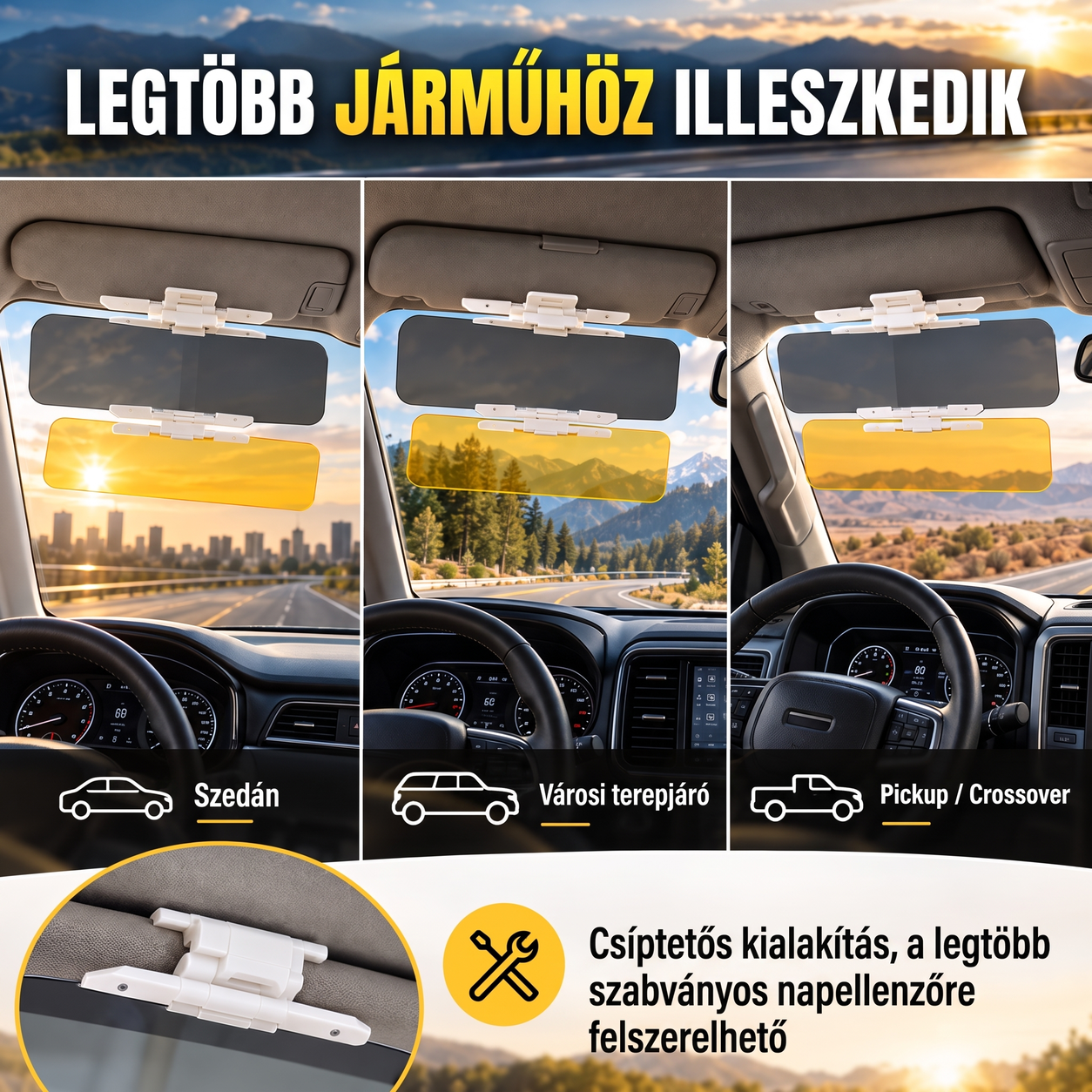Autós napellenző kompatibilitás