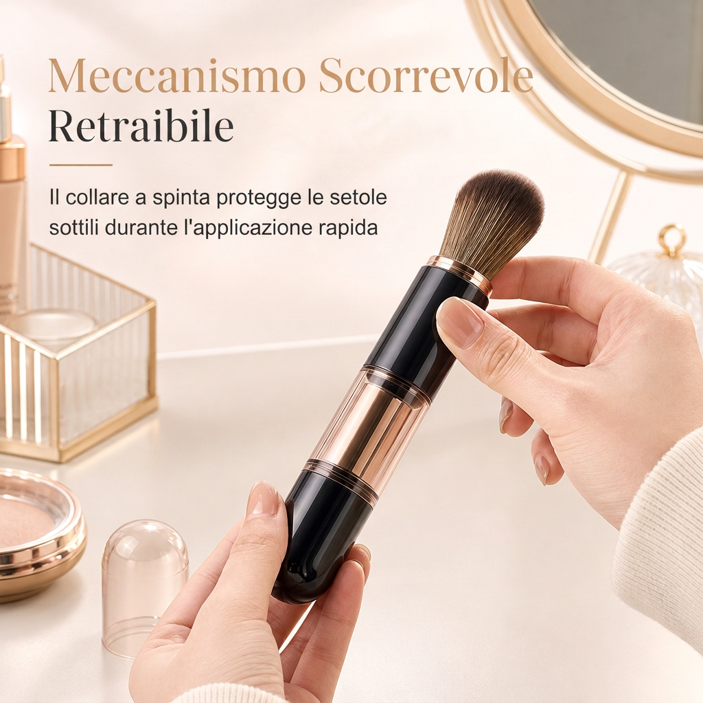 Meccanismo retrattile del pennello