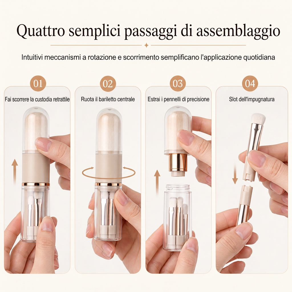 Quattro semplici passaggi di montaggio