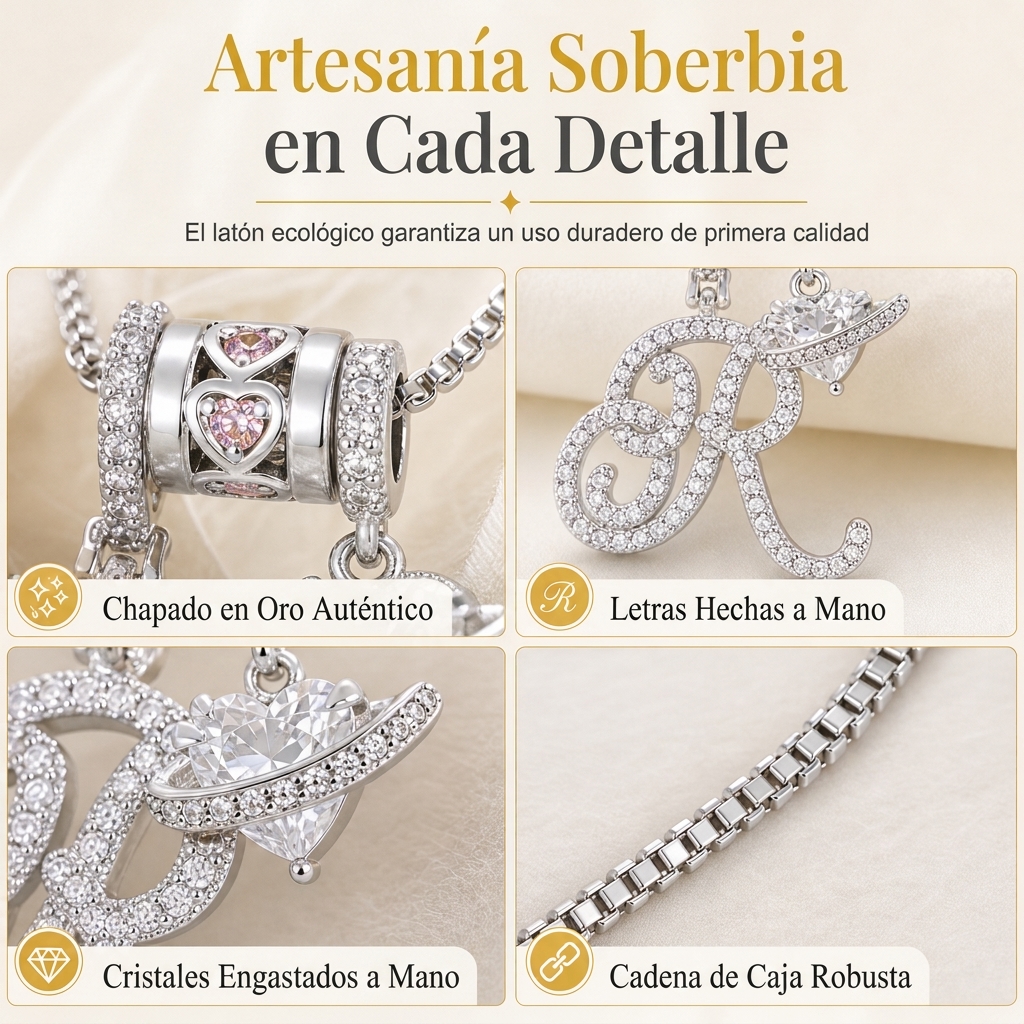 Detalles de orfebrería fina y engaste seguro de piedras preciosas