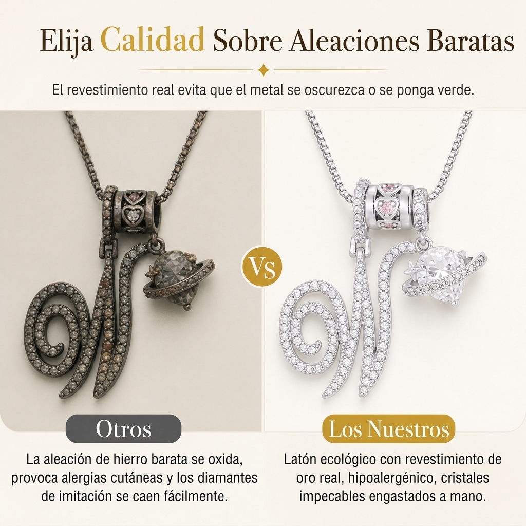 Presentación perfecta para regalar collar con inicial personalizada