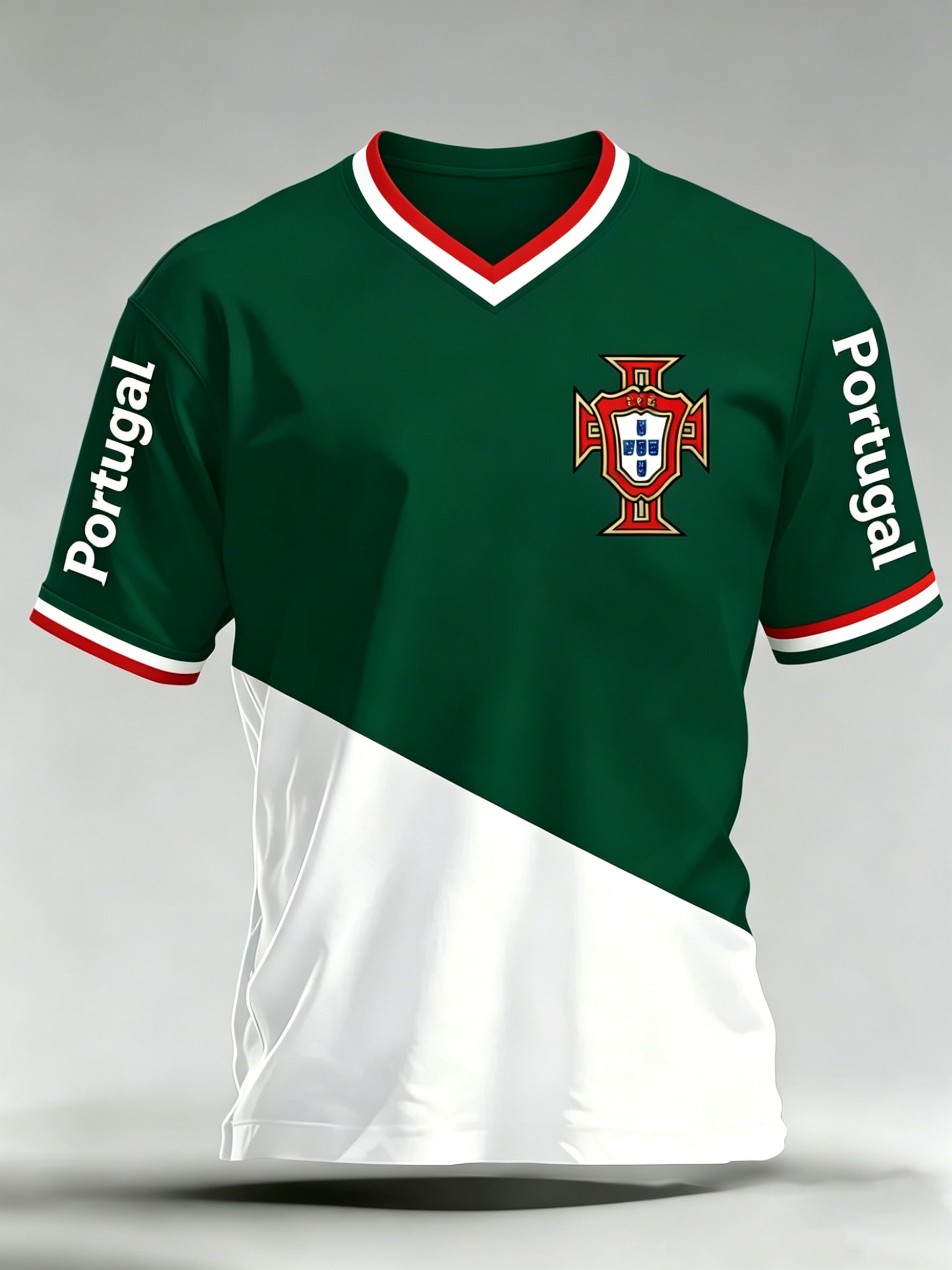 Men's Portugal Football Match Cheer Art Print T-Shirt