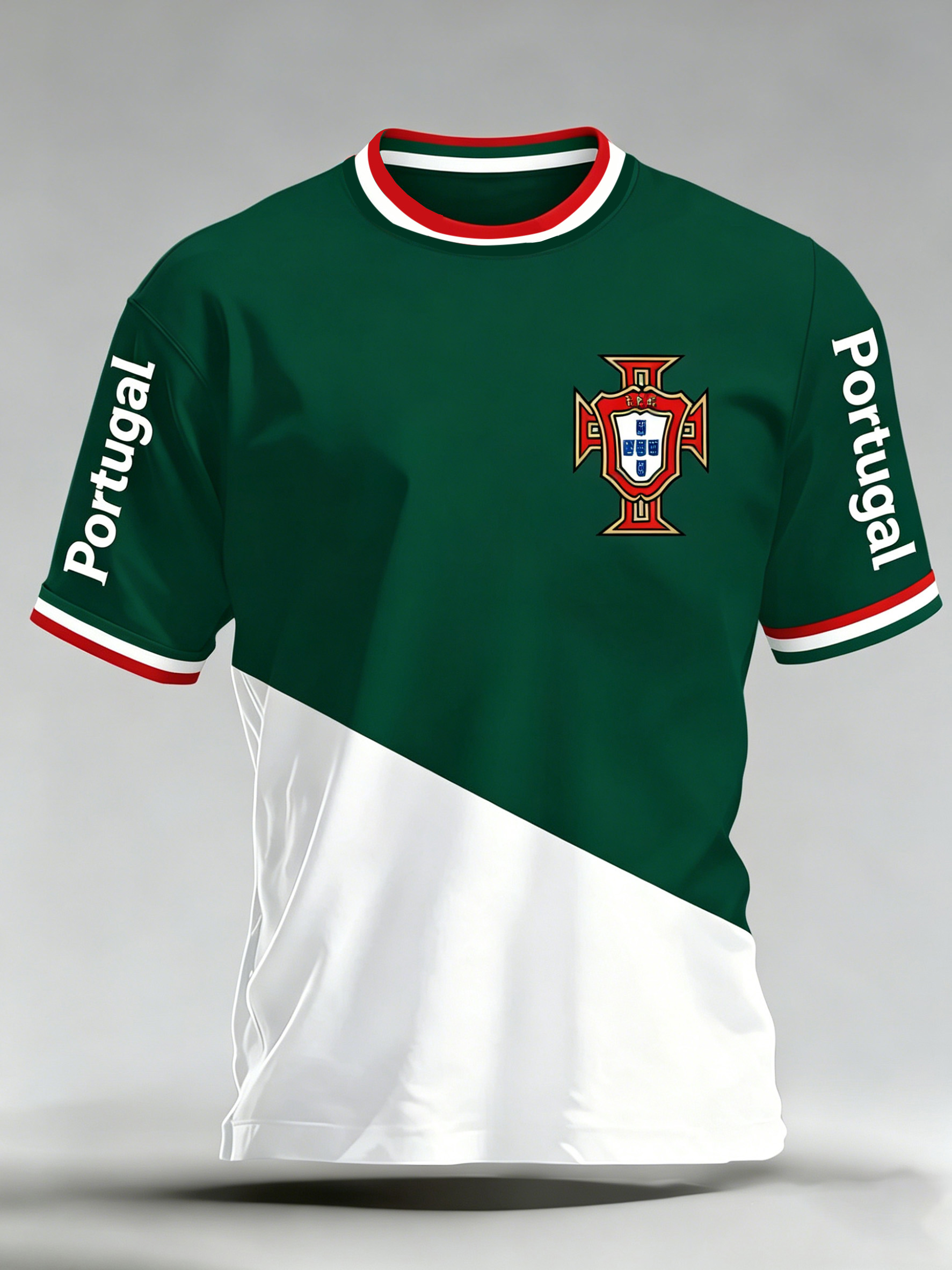 Men's Portugal Football Match Cheer Art Print T-Shirt