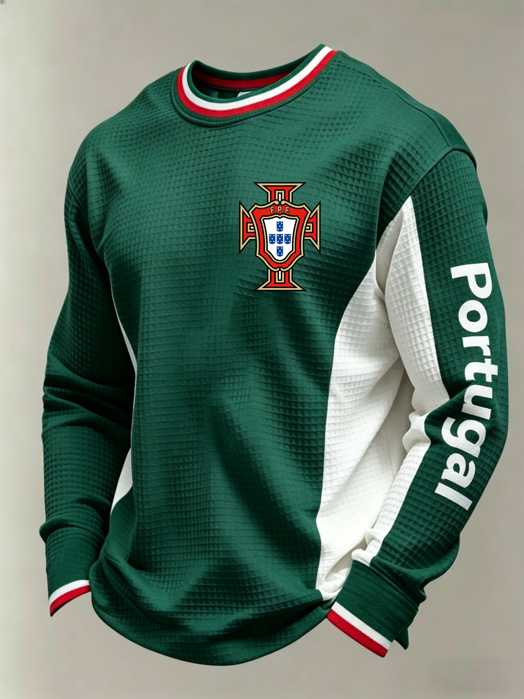 Men's Portugal Football Match Support Art Print Sweatshirt