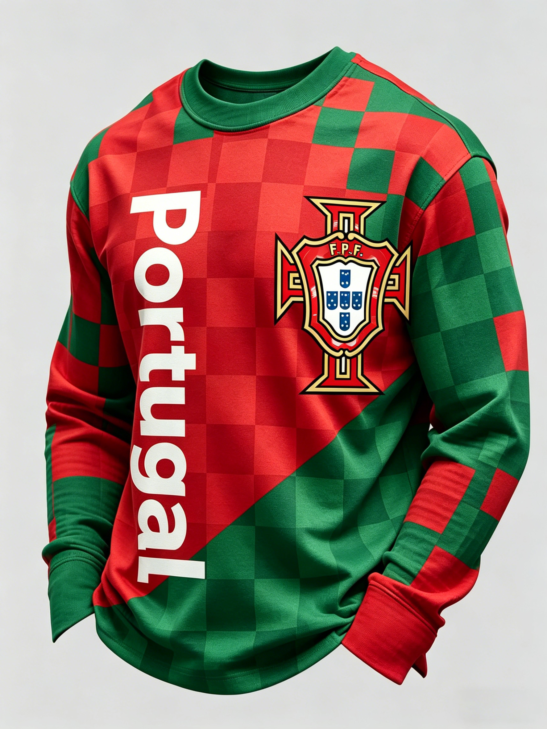  Men's Portugal Football Match Support Art Print Sweatshirt