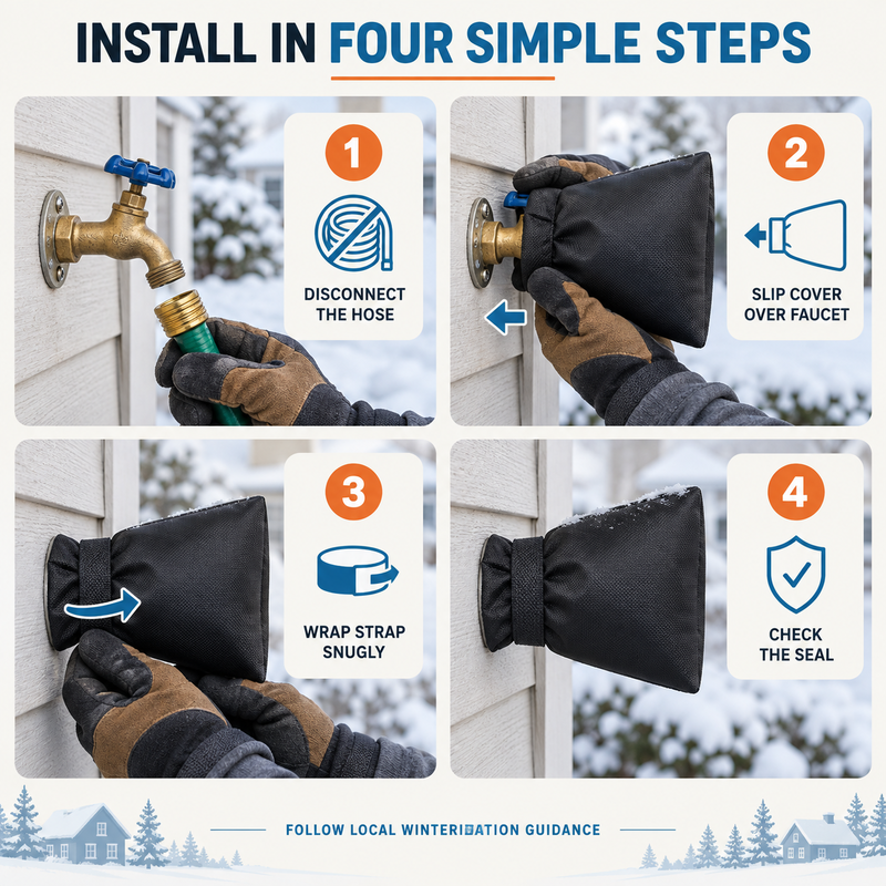 Universal size 20 by 14 centimeter insulated outdoor faucet cover