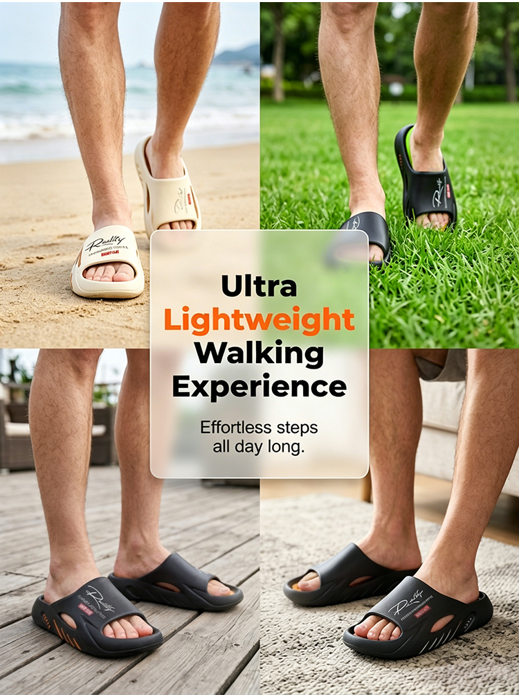 Men's non-slip cloud slides lifestyle