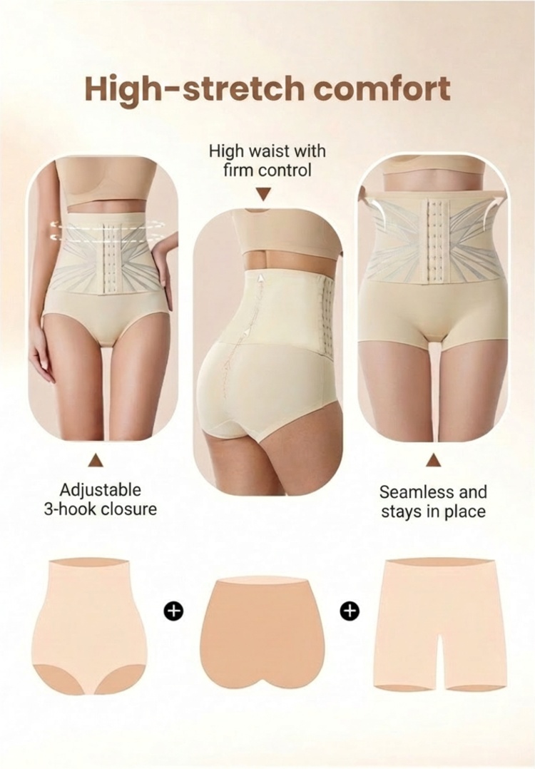 Cinchelle shaping brief styled under everyday outfits