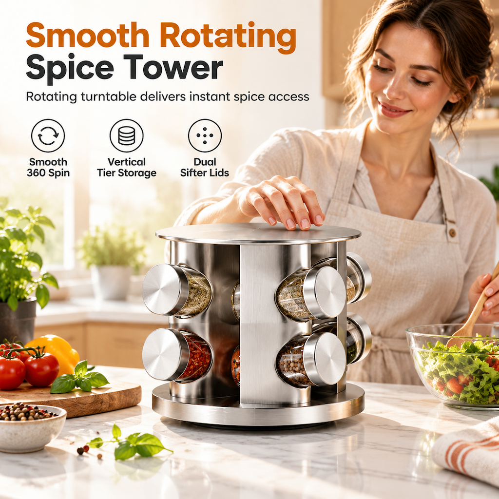 Smooth 360 Rotating Spice Tower